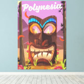 Polynesia Tiki maske Leinwanddruck (Insitu (Holzboden))