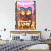 Polynesia Tiki maske Leinwanddruck (Insitu (Schlafzimmer))