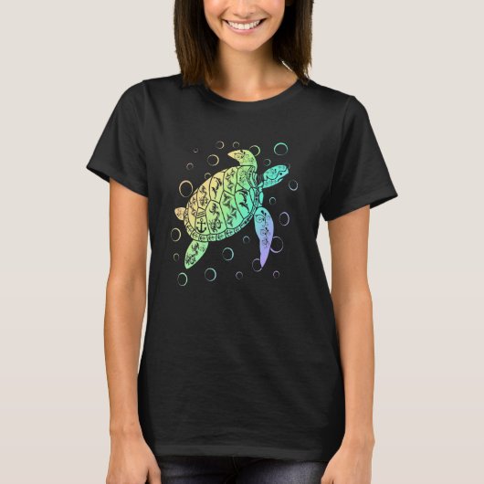 Polynesian Sea Turtle Ocean Lover Save the Turtles T-Shirt (Vorderseite)