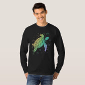 Polynesian Sea Turtle Ocean Lover Save the Turtles T-Shirt (Vorne ganz)
