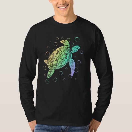 Polynesian Sea Turtle Ocean Lover Save the Turtles T-Shirt (Vorderseite)
