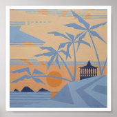 POLYNESIAN SUNSET print (7.33"x7.33") Poster (Vorne)