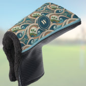 Polynesian Tropical Wave Palm Trees Pattern Name Golf Headcover