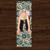 Polynesian Tropical Wave Palm Trees Pattern Name Yogamatte