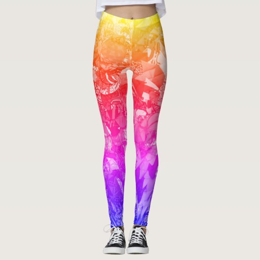 POLYNESIAN WAIKIKI PATTERNS LEGGINGS (Vorderseite)