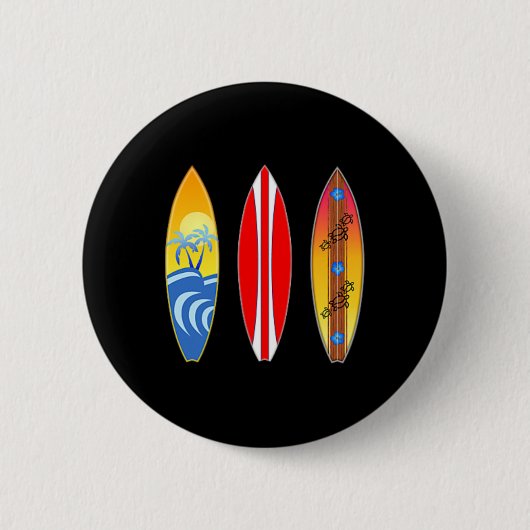 Polynesien Hawaii Tiki Surfen Surf Surfboard (2-s Button (Vorderseite)