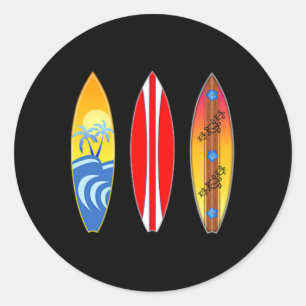 Polynesien Hawaii Tiki Surfen Surf Surfboard (2-s Runder Aufkleber