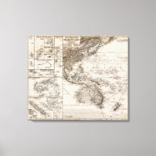 Polynesien-Karte Leinwanddruck