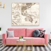 Polynesien-Karte Leinwanddruck (Insitu (Wohnzimmer))