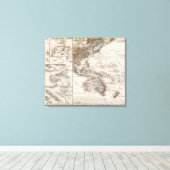 Polynesien-Karte Leinwanddruck (Insitu (Holzboden))