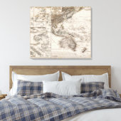 Polynesien-Karte Leinwanddruck (Insitu (Schlafzimmer))