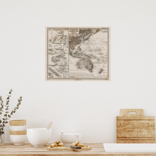 Polynesien-Karte Poster (Küche)