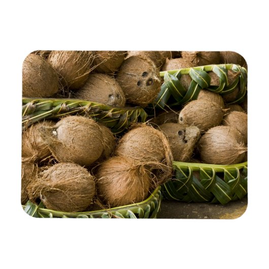 Polynesien, Königreich Tonga. Anzeige von Kokosnüs Magnet (Horizontal)