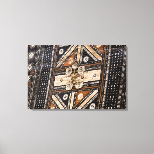 Polynesien, Königreich Tonga. Detail der Tapa Leinwanddruck (Vorderseite)