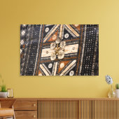 Polynesien, Königreich Tonga. Detail der Tapa Leinwanddruck (Insitu (Wohnzimmer))