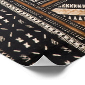 Polynesien, Königreich Tonga. Detail der Tapa Poster (Ecke)