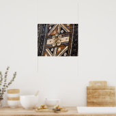 Polynesien, Königreich Tonga. Detail der Tapa Poster (Küche)