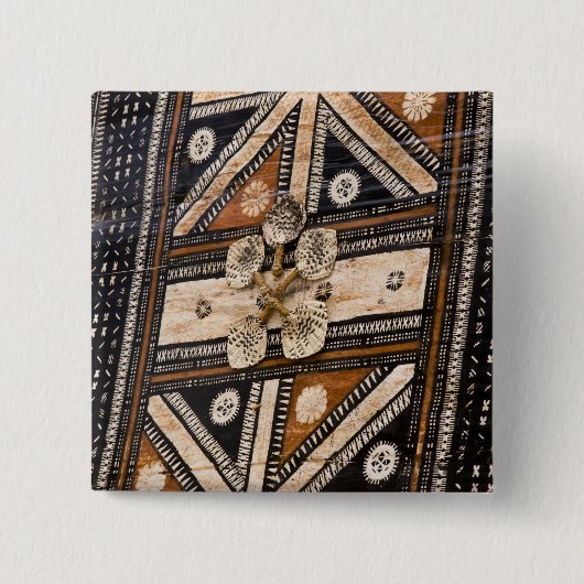 Polynesien, Königreich Tonga. Tapa Button (Vorderseite)