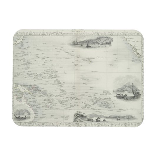 Polynesien oder Inseln im Pazifischen Ozean, aus e Magnet (Horizontal)