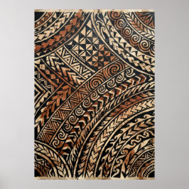 Polynesien-Stammeskunstposter | Maori-Tätowierungs Poster