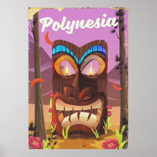 Polynesien-Tiki-Maske Poster