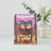 Polynesien Tiki-Maske Postkarte (Stehend Vorderseite)