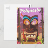 Polynesien Tiki-Maske Postkarte (Vorne/Hinten)