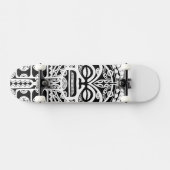 Polynesier Tiki Stammes- Maskentätowierung Skateboard (Horizontal)