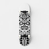 Polynesier Tiki Stammes- Maskentätowierung Skateboard (Vorderseite)