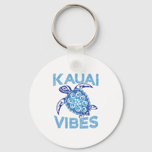 Polynesisch Blue Tribal Sea Turtle Kauai Vibes Schlüsselanhänger