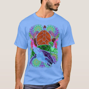 Polynesisch Tattoo Turtles Hawaiian Mandala Lover T-Shirt