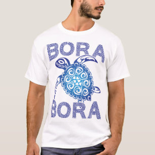 Polynesische blaue Stammesmeerschildkröte Bora Bor T-Shirt