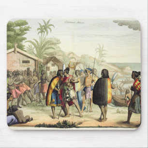 Polynesische Eingeborene, welche die Nasen, Mousepad