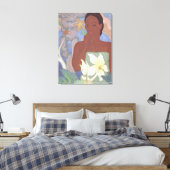 'Polynesische Frau und Tiki' - Arman Manookian Leinwanddruck (Insitu (Schlafzimmer))