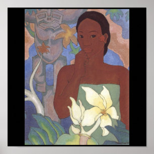 Polynesische Frau und Tiki von Arman Manookian, 19 Poster