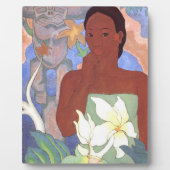 Polynesische Frauen und Tiki Fotoplatte (Vorderseite)