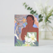 Polynesische Frauen und Tiki Postkarte (Stehend Vorderseite)