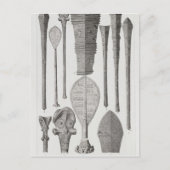 Polynesische Klubs und Rangabzeichen Postkarte (Vorderseite)