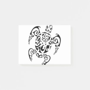 Polynesische Maori-Tätowierung von Meeresschildkr Post-it Klebezettel