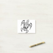 Polynesische Maori-Tätowierung von Meeresschildkrö Post-it Klebezettel (Auf Schreibtisch)