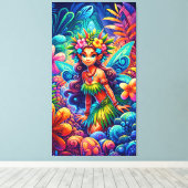 Polynesische Märchen Leinwanddruck (Insitu (Holzboden))