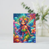 Polynesische Märchen Postkarte (Stehend Vorderseite)