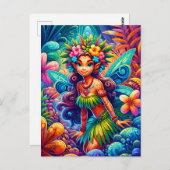 Polynesische Märchen Postkarte (Vorne/Hinten)