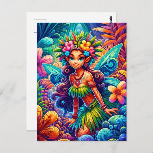 Polynesische Märchen Postkarte (Vorne/Hinten)