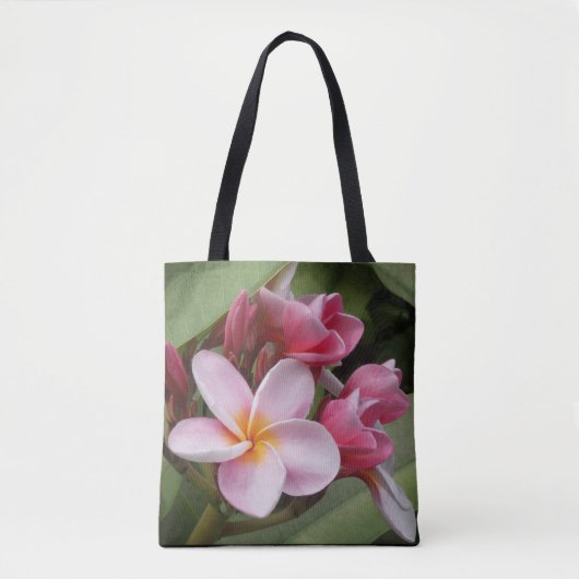 Polynesische Plumeria-Taschen-Tasche Tasche (Vorderseite)