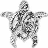 Polynesische Schildkröte Aufkleber (Vorderseite)