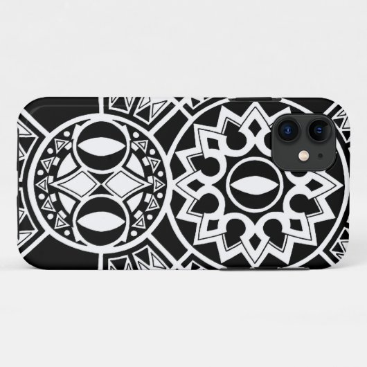 Polynesische Stammes- Sonnetätowierung Case-Mate iPhone Hülle (Rückseite (Horizontal))