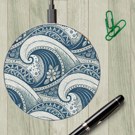 Polynesische Strandwaves und Blume Ethnisches Must