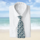 Polynesische Strandwaves und Blume Ethnisches Must Krawatte