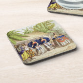 Polynesische Tänzerinnen, graviert von A. Bernati Untersetzer (Linke Seite)